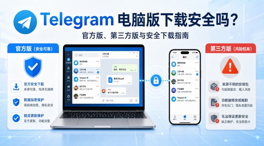 Telegram 电脑版下载安全吗?官方版、第三方版与中文设置指南