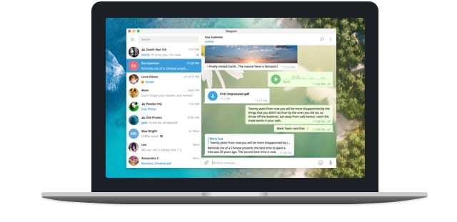 Telegram Windows 中文版界面预览